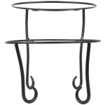 American Metalcraft TLSP1219 Ironworks Two-Tier Round Display Stand with Curled Feet