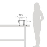 American Metalcraft TLSP1219 Ironworks Two-Tier Round Display Stand with Curled Feet