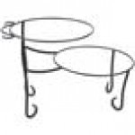 American Metalcraft TLSP1219 Ironworks Two-Tier Round Display Stand with Curled Feet