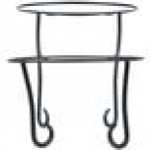 American Metalcraft TLSP1219 Ironworks Two-Tier Round Display Stand with Curled Feet