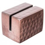 American Metalcraft Cylinder Hammered Copper Card Holder