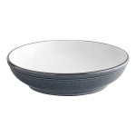 Acopa Embers 32 oz. Midnight Blue Matte Stoneware Pasta Bowl - 12/Case