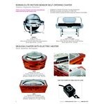 Bon Chef 16000CH Roman Elite 9 Qt. Round Chrome Electric Chafer with Automatic Open / Close Lid and Glass Window Bon Chef 16000CH Roman Elite 9 Qt. Round Chrome Electric Chafer with Automatic Open / Close Lid and Glass Window