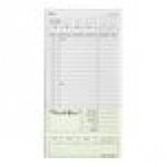 Choice 2 Part Green and White Carbon Guest Check - 50/Case