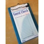 Choice 2 Part Green and White Carbon Guest Check - 50/Case