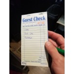 Choice 2 Part Green and White Carbon Guest Check - 50/Case