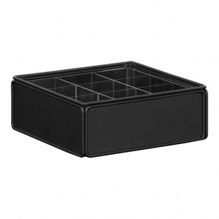 Cal-Mil Onyx Black 9-Compartment Metal Condiment Organizer Cal-Mil Onyx Black 9-Compartment Metal Condiment Organizer
