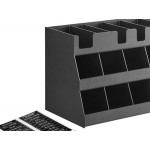 ServSense Black 16-Section Countertop Condiment Organizer - 27 ServSense Black 16-Section Countertop Condiment Organizer - 27