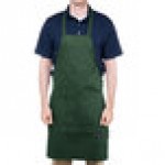 Chef Revival Hunter Green Poly-Cotton Customizable Bib Apron with 1 Pocket - 34 Chef Revival Hunter Green Poly-Cotton Customizable Bib Apron with 1 Pocket - 34