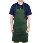 Chef Revival Hunter Green Poly-Cotton Customizable Bib Apron with 1 Pocket - 34 Chef Revival Hunter Green Poly-Cotton Customizable Bib Apron with 1 Pocket - 34