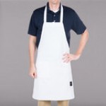 Chef Revival Hunter Green Poly-Cotton Customizable Bib Apron with 1 Pocket - 34 Chef Revival Hunter Green Poly-Cotton Customizable Bib Apron with 1 Pocket - 34