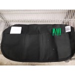 Chef Revival Black Poly-Cotton Customizable Reversible Waist Apron with 3 Pockets - 12
