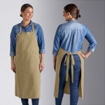 Acopa Ashville Ocean Linen Smock Bib Apron with 2 Pockets - Small / Medium Acopa Ashville Ocean Linen Smock Bib Apron with 2 Pockets - Small / Medium
