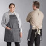 Acopa Ashville Ocean Linen Smock Bib Apron with 2 Pockets - Small / Medium Acopa Ashville Ocean Linen Smock Bib Apron with 2 Pockets - Small / Medium