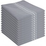 Hospeco Mariposa Reverse Blue 100% Spun Polyester Bistro Striped Cloth Napkins, 18 Hospeco Mariposa Reverse Blue 100% Spun Polyester Bistro Striped Cloth Napkins, 18