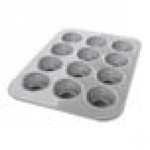 Chicago Metallic 45125 12 Cup 3.8 oz. Glazed Aluminized Steel Muffin / Cupcake Pan - 11 1/8