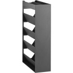 ServSense Black 6-Section Countertop Lid / Straw Organizer - 6 1/2