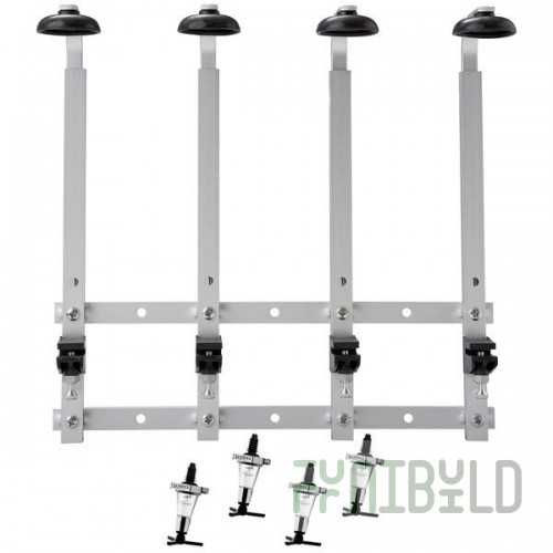 Precision Pours WM4 1 1/2 oz MO Rack & Pour 1.5 oz. Wall Mount 4 Bottle Measured Liquor Pourer and Rack System