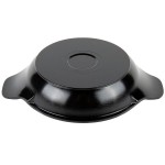 GET Heiss 10 oz. Black Enamel Coated Cast Aluminum Mini Coated Cast Aluminum Round Pan CA-101-BK/BK/CC