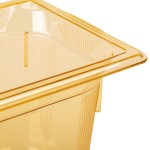 Vollrath 9046410 Super Pan® 1/4 Size Amber High Heat Plastic Food Pan - 6 Vollrath 9046410 Super Pan® 1/4 Size Amber High Heat Plastic Food Pan - 6