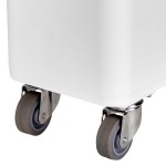 Cambro IBSF27148 26.7 Gallon / 425 Cup White Flat Top Mobile Ingredient Storage Bin with 2-Piece Sliding Lid