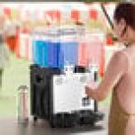 Carnival King RBD3G2 Double 3 Gallon Bowl Refrigerated Beverage Dispenser - 120V