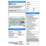 Continental Refrigerator PA60N-D 60