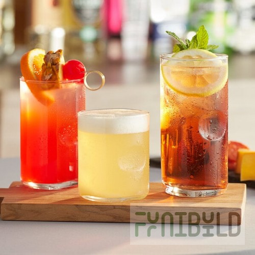Acopa Thumbprint Rocks / Old Fashioned and Beverage Glass Set - 36/Set