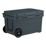 CaterGator CG45CHRW Charcoal 45 Qt. Mobile Rotomolded Outdoor Cooler / Ice Chest