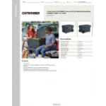 CaterGator CG45CHRW Charcoal 45 Qt. Mobile Rotomolded Outdoor Cooler / Ice Chest