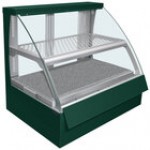 Hatco FSCDH-2PD Copper Flav-R-Savor Convected Air Curved Front Display Case with Humidity Control - 120/208V