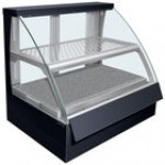 Hatco FSCDH-2PD Copper Flav-R-Savor Convected Air Curved Front Display Case with Humidity Control - 120/208V