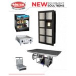 Hatco FSCDH-2PD Copper Flav-R-Savor Convected Air Curved Front Display Case with Humidity Control - 120/208V