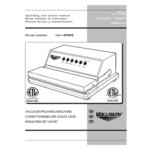 Vollrath 40858 External Strip Vacuum Packaging Machine