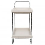 Metro BC2030-2DBL Black Utility Cart with Two Deep Ledge Shelves 32 3/4 Metro BC2030-2DBL Black Utility Cart with Two Deep Ledge Shelves 32 3/4