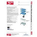 Metro BC2030-2DBL Black Utility Cart with Two Deep Ledge Shelves 32 3/4 Metro BC2030-2DBL Black Utility Cart with Two Deep Ledge Shelves 32 3/4