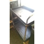 Metro BC2030-2DBL Black Utility Cart with Two Deep Ledge Shelves 32 3/4 Metro BC2030-2DBL Black Utility Cart with Two Deep Ledge Shelves 32 3/4