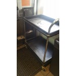 Metro BC2030-2DBL Black Utility Cart with Two Deep Ledge Shelves 32 3/4 Metro BC2030-2DBL Black Utility Cart with Two Deep Ledge Shelves 32 3/4