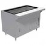 Advance Tabco HDCPU-5-DR Stainless Steel Heavy-Duty Ice-Cooled Table with Enclosed Base and Sliding Doors