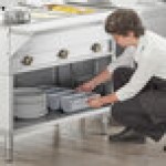 ServIt Three Pan Open Well Electric Steam Table with Partially Enclosed Base - 120V, 1500W
