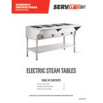 ServIt Three Pan Open Well Electric Steam Table with Partially Enclosed Base - 120V, 1500W