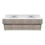 Tot Mate TM8362R.S3322 Shadow Elm Double Laminate Wall Vanity - 49