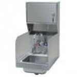Advance Tabco 7-PS-73 Space Saving Hand Sink with Splash Mount Faucet, Side Splashes, Soap, and Paper Towel Dispenser - 12 Advance Tabco 7-PS-73 Space Saving Hand Sink with Splash Mount Faucet, Side Splashes, Soap, and Paper Towel Dispenser - 12