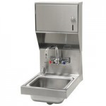 Advance Tabco 7-PS-73 Space Saving Hand Sink with Splash Mount Faucet, Side Splashes, Soap, and Paper Towel Dispenser - 12 Advance Tabco 7-PS-73 Space Saving Hand Sink with Splash Mount Faucet, Side Splashes, Soap, and Paper Towel Dispenser - 12