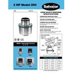 Salvajor 200 Commercial Garbage Disposer - 208V, 3 Phase, 2 hp
