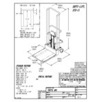 Vestil Hefti-Lift 1,500 lb. Steel Portable Hydraulic Lift with 23