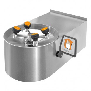 Guardian Equipment GBF1721 WideArea Wall Mounted Barrier-Free Eye and Face Wash Station with Stainless Steel Bowl and Skirt