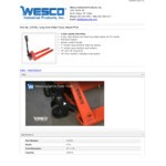 Wesco Industrial Products 272701 Long Fork Pallet Truck with 27