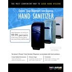 San Jamar S890TBK Oceans 800 ml Soap / Hand Sanitizer Dispenser - Black Pearl