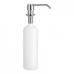 Lavex 40 fl. oz. (1200 mL) Stainless Steel Surface Mounted Foaming Soap / Sanitizer Dispenser